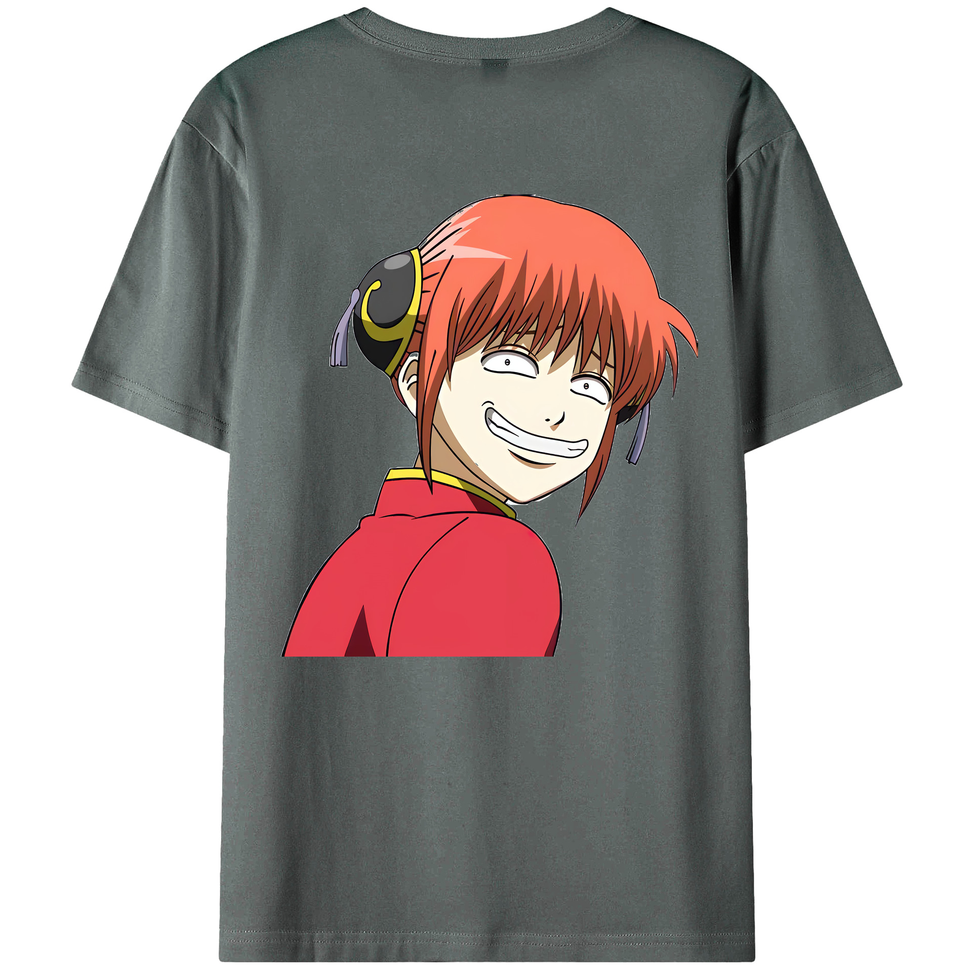 （画像用） ぎんたま 坂田銀時（さかたぎんとき） 神楽 志村新八（しむら しんぱち） GINTAMA Sakata Gintoki Kagura Shimura Shinpachi 綿100％ メンズ半袖Tシャツ（バックプリント） 通気性